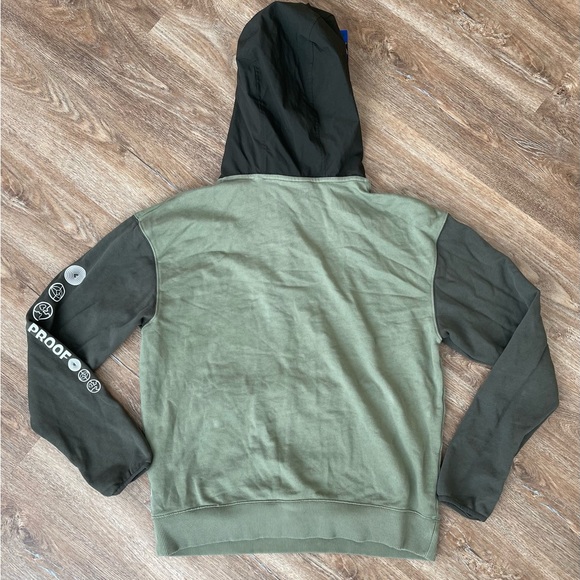 Scotch and soda Amsterdam hoodie Unisex M green 1/4 zip organic cotton - Picture 12 of 14